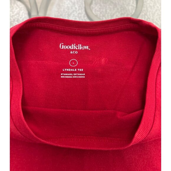 Goodfellow & Co Mens Red Lyndale Tee Shirt Size L Cotton - Picture 4 of 7